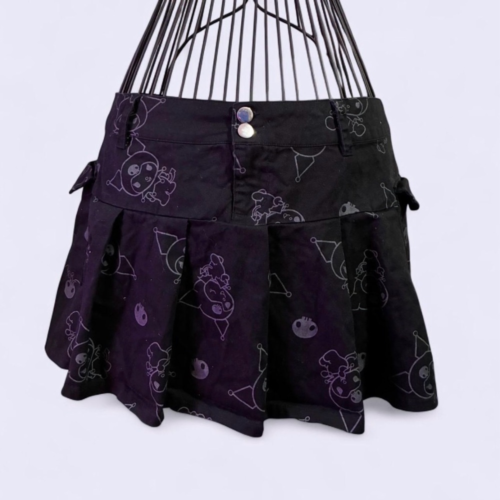 Sanrio Black Skater Skirt with Character Graphics